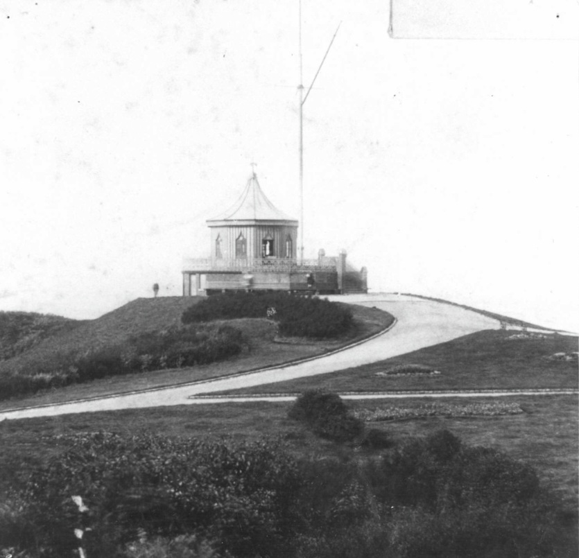 The first Mount Pavilion, courtesy of Red Rose Archives from Lancs. County Council