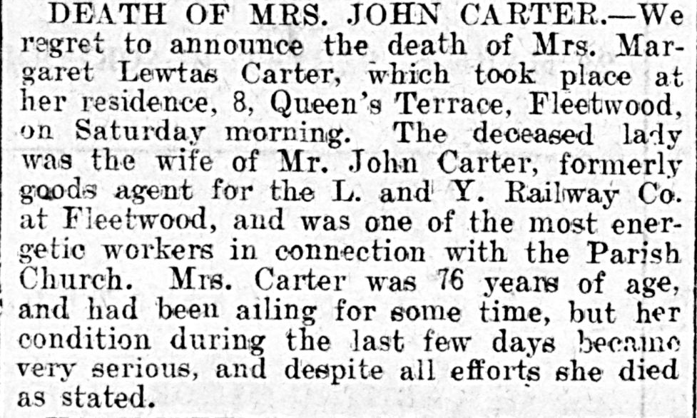 Blackpool Times, 6th November 1901
