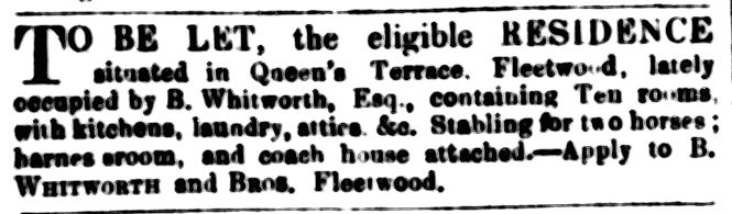 Letting of Custom House, Fleetwood Chronicle, 29 Aug 1829